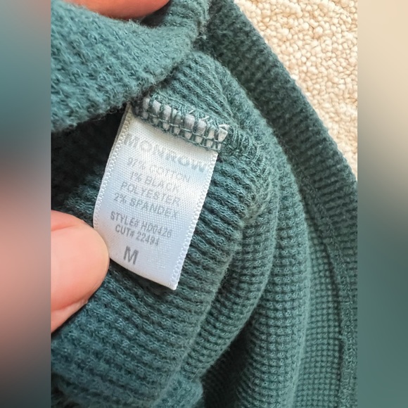 Monrow Brushed Thermal Long Sleeve Mock Neck Mini Dress in Abyss NWT! size Med - Picture 6 of 9